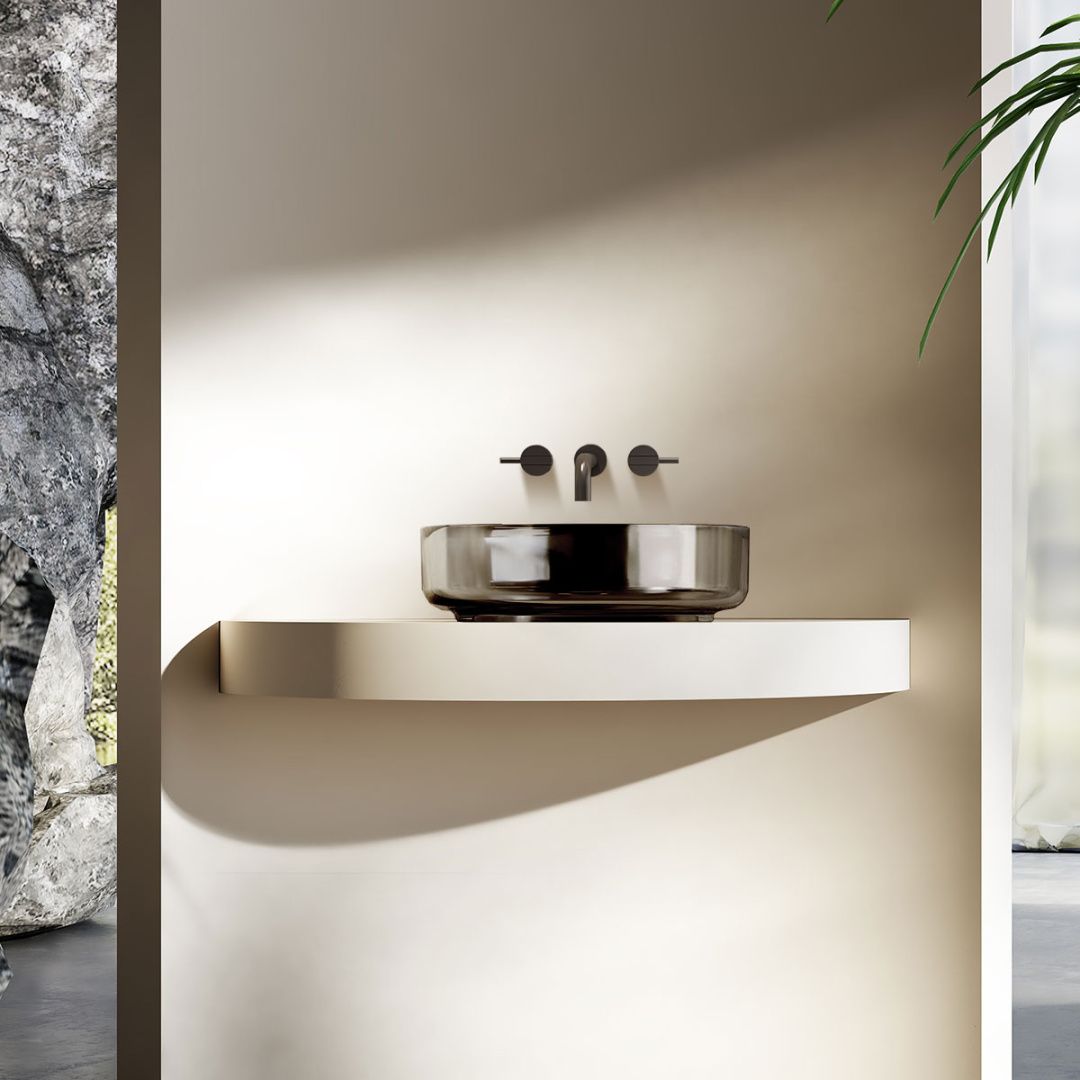 Приобрести vincea раковина накладная 45х45 см, прозрачная, четная vbs-6t16b