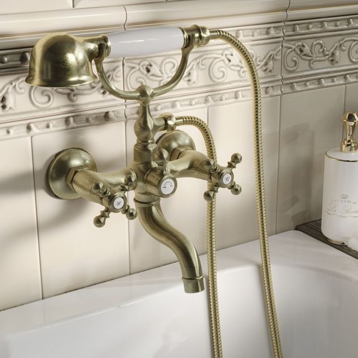 Приобрести iddis смеситель для ванны sam 215мм, белый\бронза sambr02i02