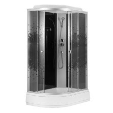 Loranto Душевая кабина 1200x800x2150 правая, поддон 25 см, 4 мм прозрачное стекло с рисунком "мозайка" (CS-1200-25ТМ/М R)