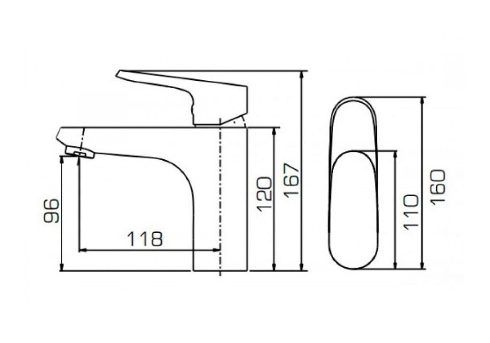 Приобрести смеситель для раковины bravat pure f1105161c