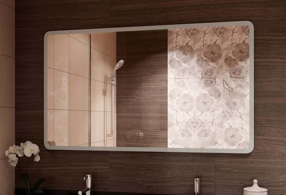 Приобрести continent зеркало с подсветкой demure 120х70 см, белоеи