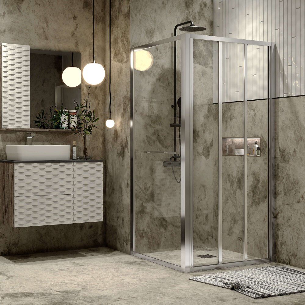 Приобрести grossman душевое ограждение alba 90х90 см, квадратное, хром\ прозрачное gr-9090al1