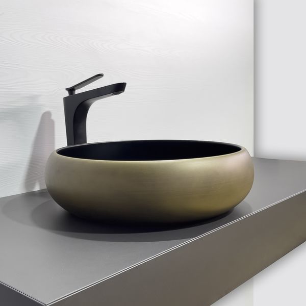 Приобрести comforty раковина 78651 41х41 см, бронзовая-черная матовая