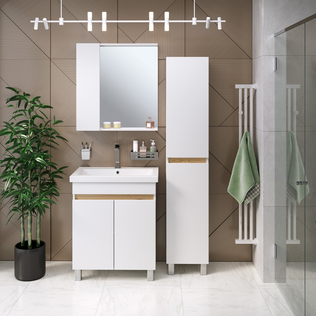 Приобрести зеркало шкаф sydney 70 см. универсальный