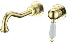 Boheme Сместель для раковины Tradizionale, настенный, золото\белый 287