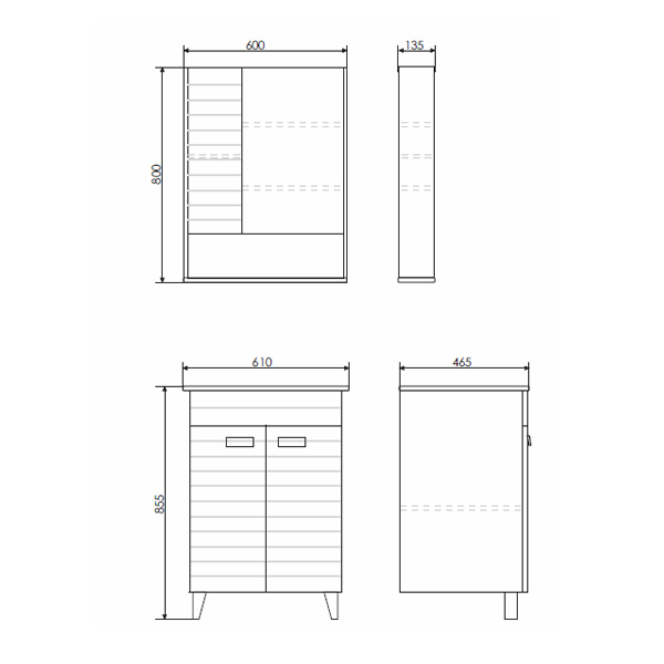 Приобрести сomforty зеркало-шкаф "клеон-60", белый/дуб дымчатый