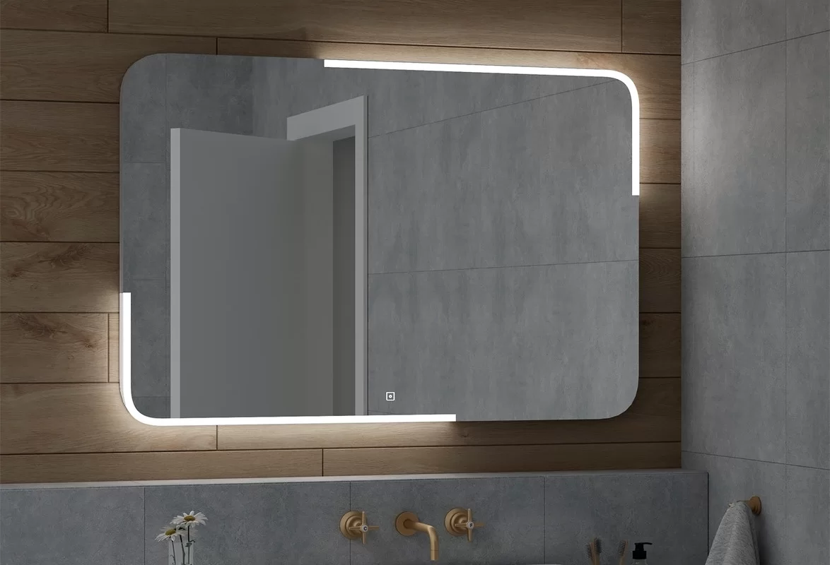 Приобрести continent зеркало с подсветкой raison 80х60 см, белое