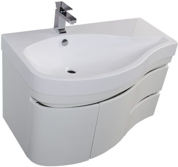 Приобрести aquanet тумба с раковиной сопрано 95 см, l белая 00212998