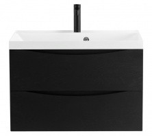 Тумба подвесная с раковиной BelBagno MARINO-800-2C-SO-RCA-P 80 см, Rovere Cioccolato Amaro