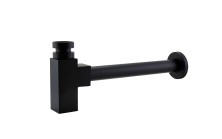 BelBagno Сифон для раковины, черный BB-SMQ2-NERO
