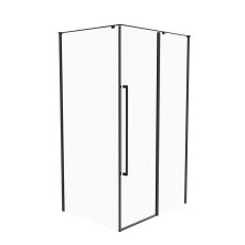 Mirsant Душевое ограждение NEXT Black 100х100 см, черное УТ000068763