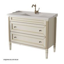 Caprigo Тумба с раковиной ALBION PROMO 100 см, светло бежевая