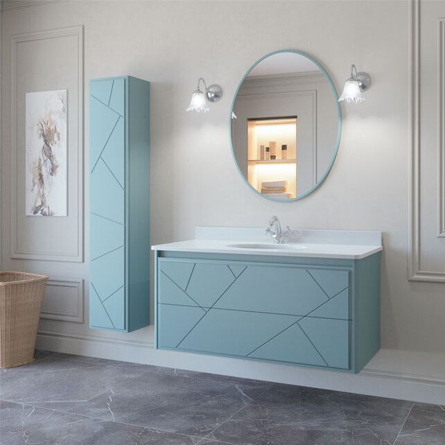 Приобрести caprigo тумба с раковиной tibet - lotto 115 см, голубая, эмаль