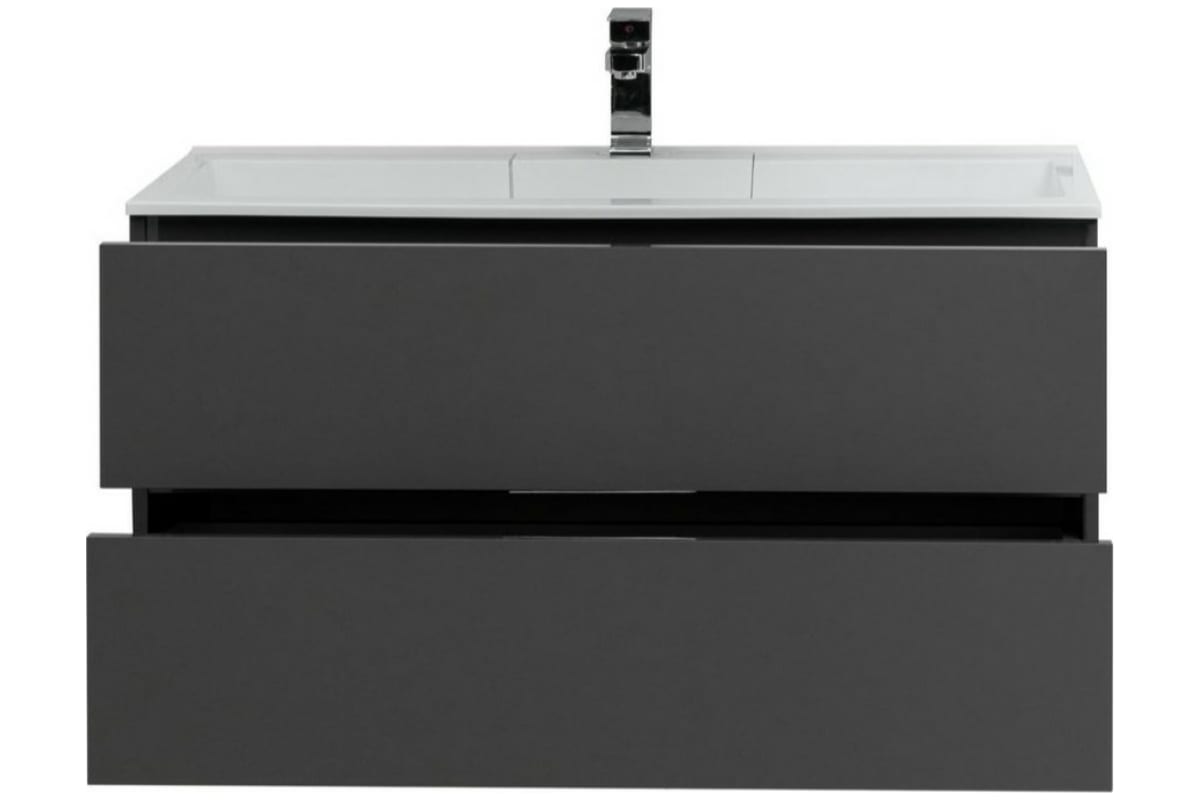 Приобрести aquanet тумба с раковиной алвита 100 см, серый антрацит