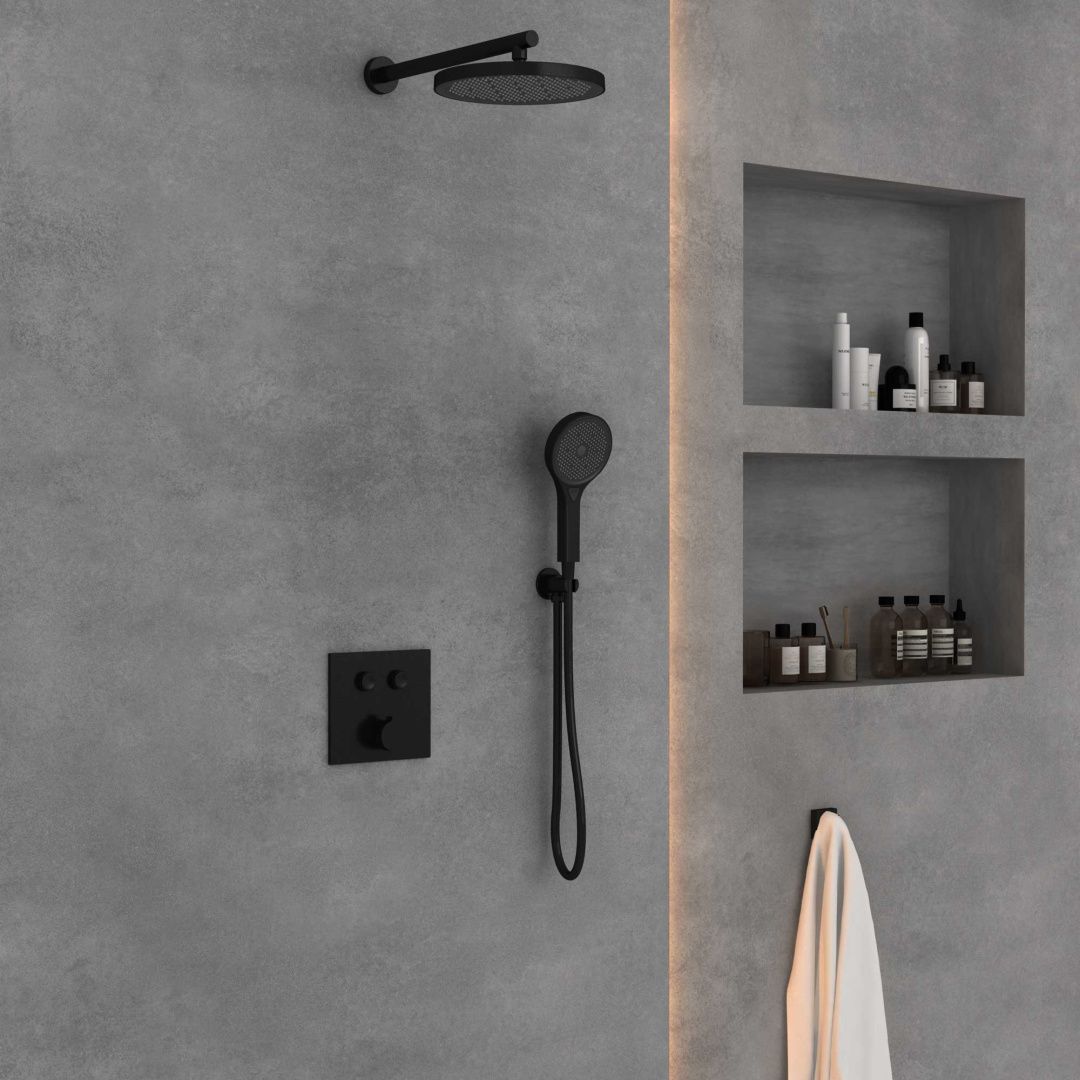 Приобрести vincea встраиваемая душевая система , черная матовая vsfw-4212mb