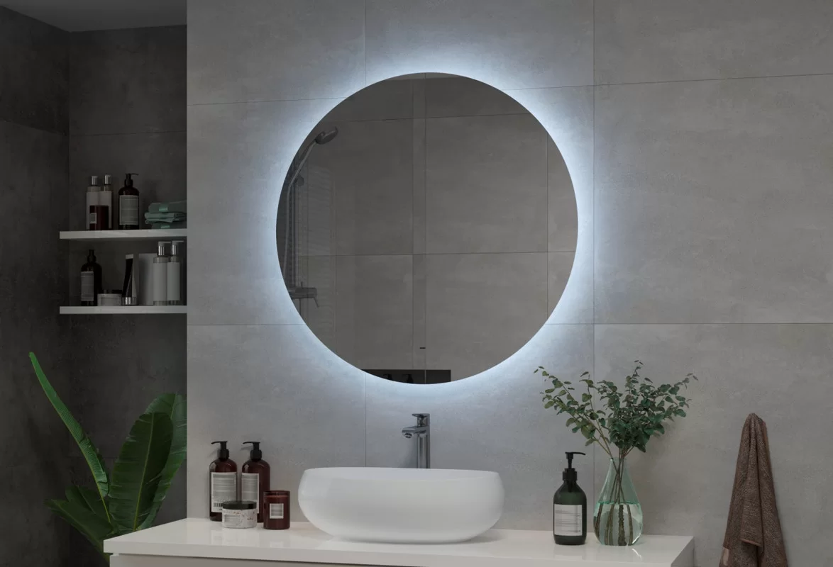 Приобрести continent зеркало с подсветкой ajour 55х55 см, белое