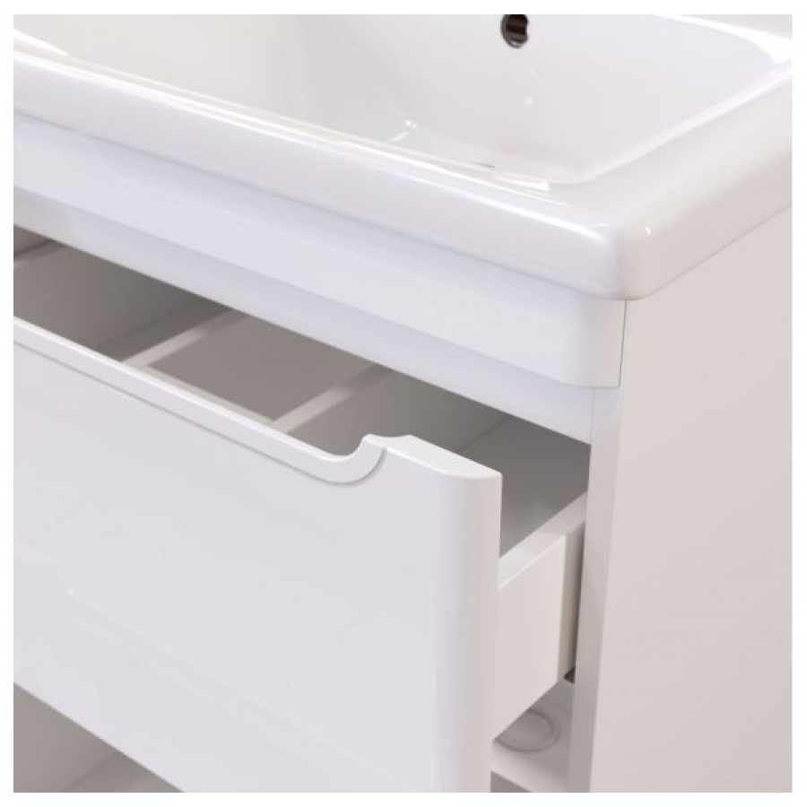 Приобрести mirsant тумба напольная сити 60 см с раковиной миранда-60, белая ут000080936