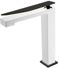 Boheme Смеситель для раковины Q, высокий, белый\черный 142-WB.2