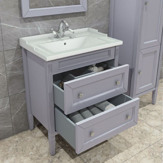 Приобрести caprigo тумба с раковиной albion concept 70 см, фиолетовая