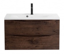 Тумба подвесная с раковиной BelBagno MARINO-900-2C-SO-RW-P 90 см, Rovere Moro
