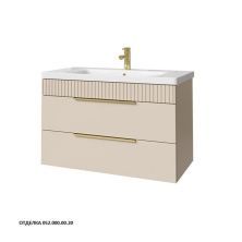 Caprigo Тумба с раковиной MONBAR-Smalty 90 см, бежевая, эмаль