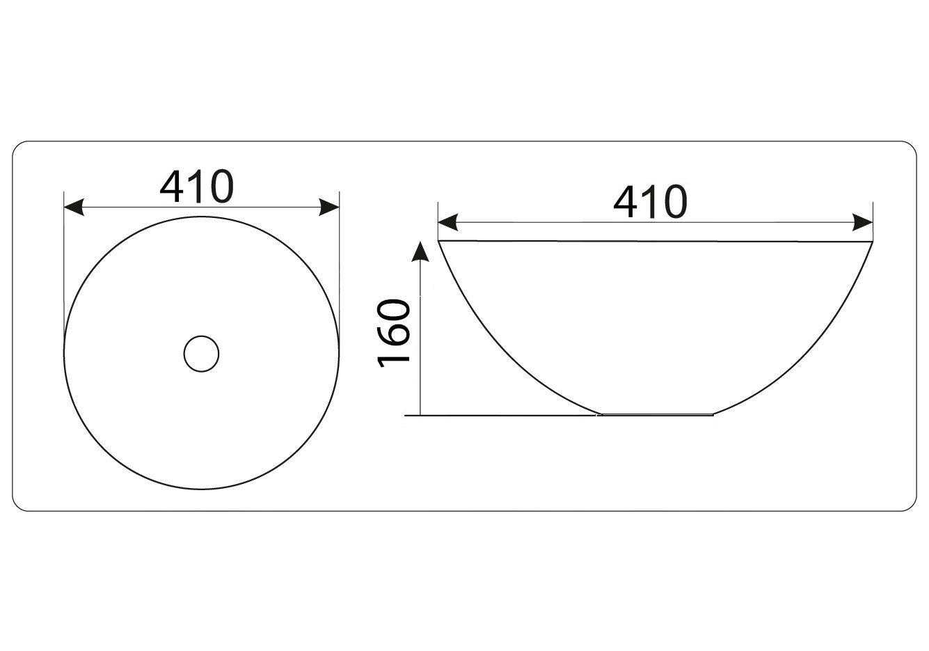 Приобрести раковина-чаша ceramalux 40 см 7226 ss, серебро