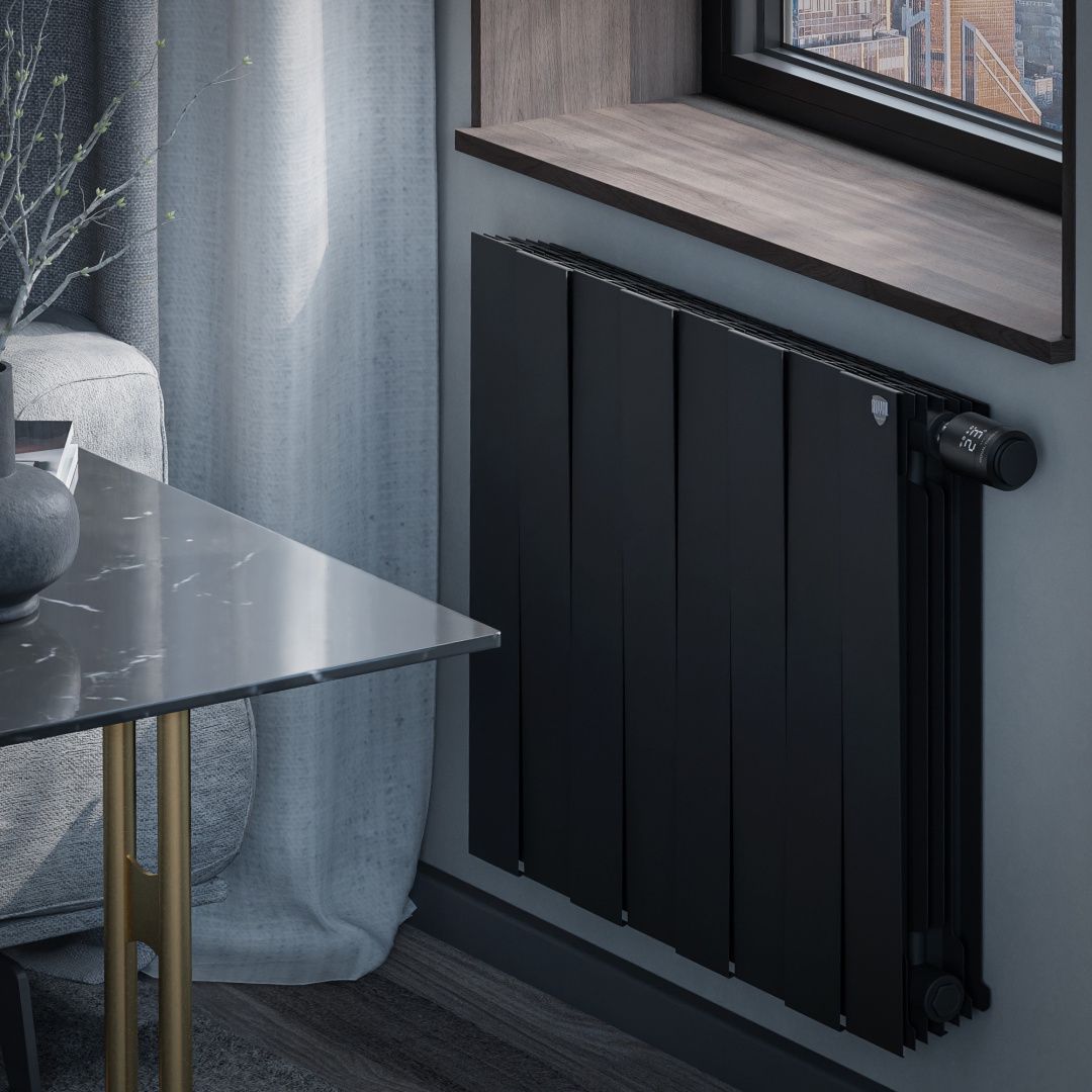 Приобрести royal thermo радиатор биметаллический pianoforte 500 /noir sable ( черный графит ) vdr - 8 секц.