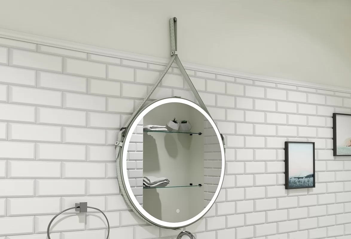 Приобрести continent зеркало с подсветкой millenium white 65х65 см, белое