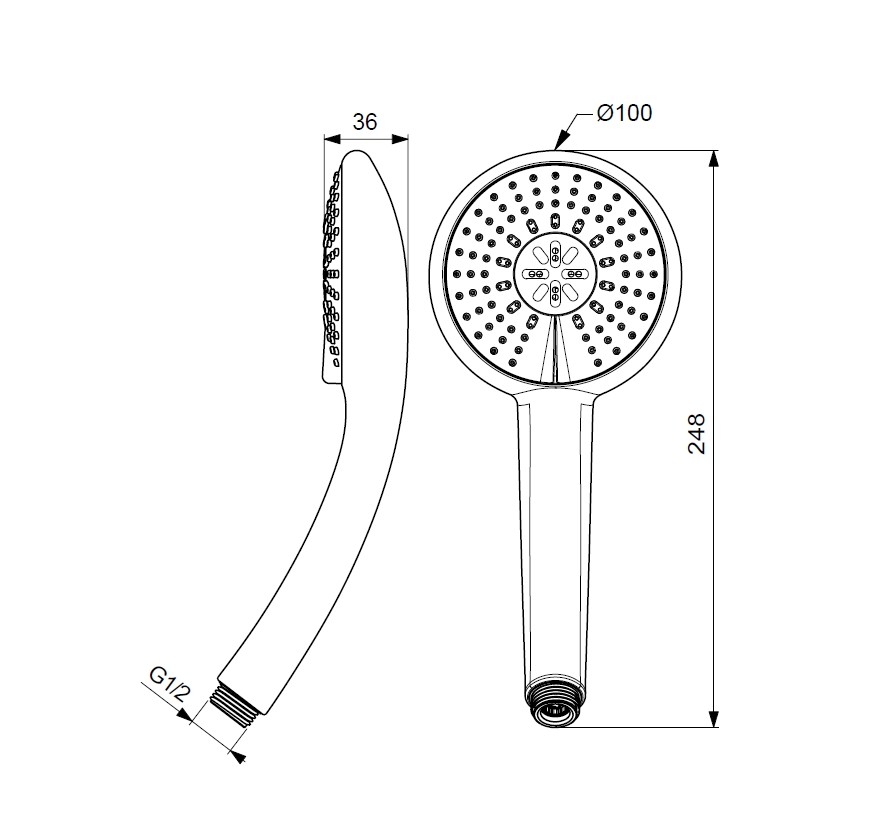 Приобрести душевая лейка vidima fresh m 3-функциональная 100 мм ba210aa