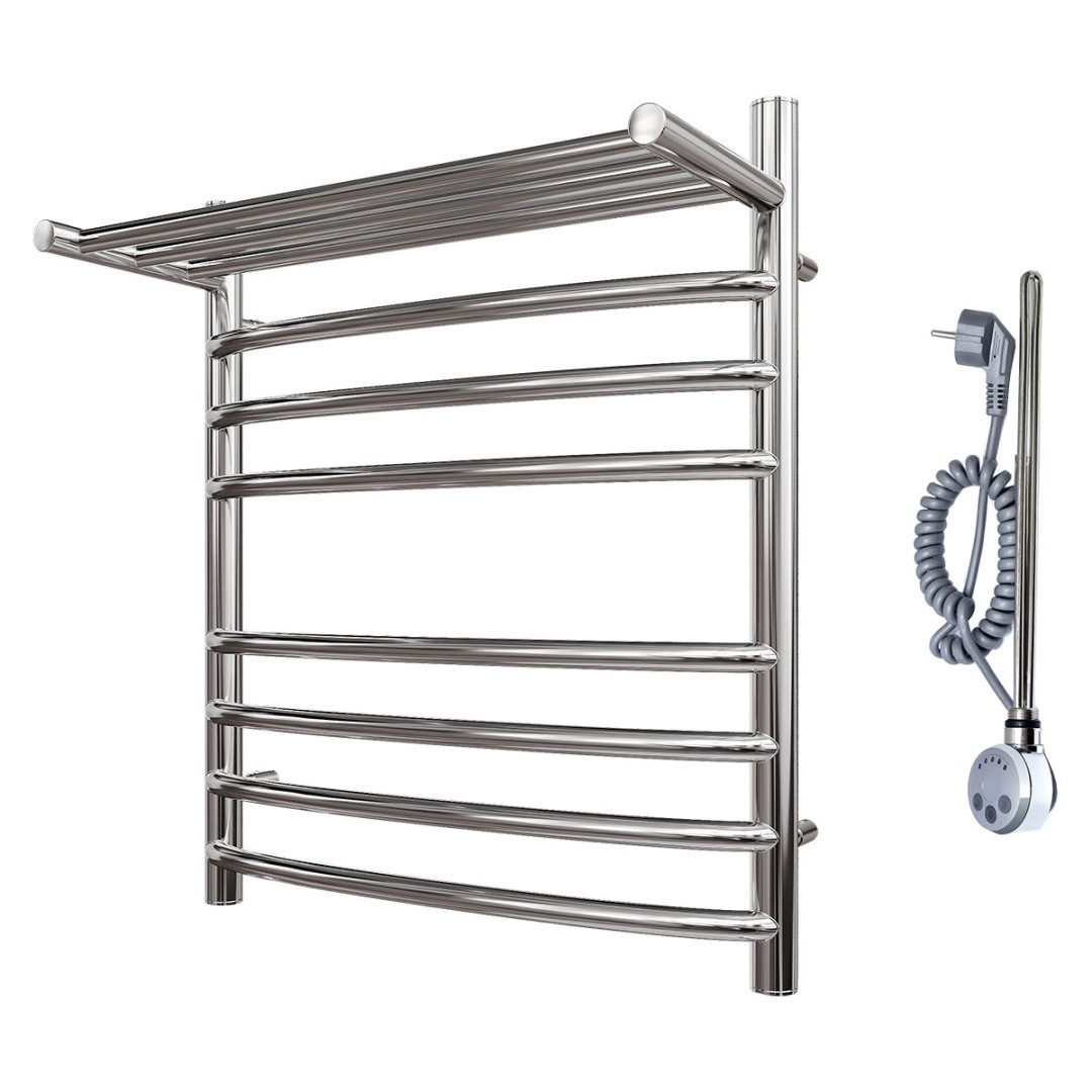 Приобрести полотенцесушитель электрический point 500х600 альфа с полкой п7, хром pn05156spe