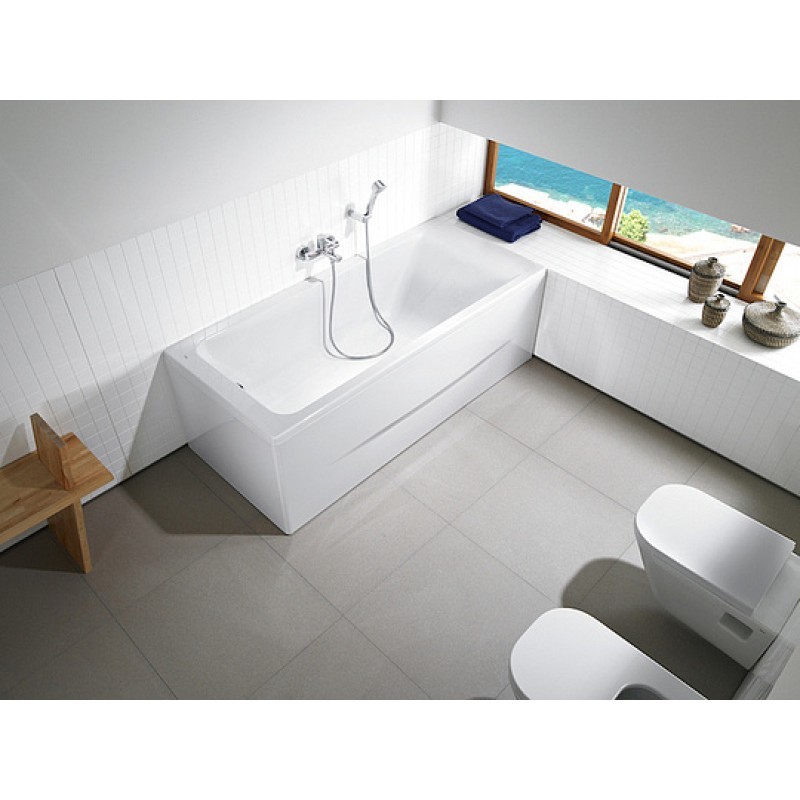 Приобрести ванна акриловая roca easy 180х80 см, прямоугольная, белая 7.2486.1.800.0