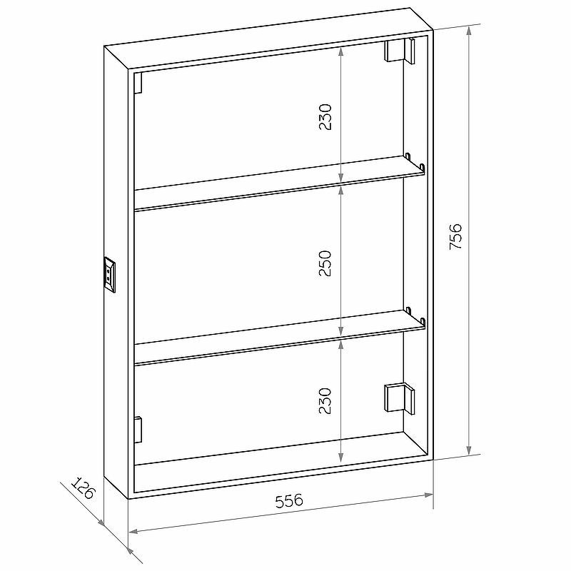 Приобрести continent зеркало шкаф с подсветкой allure 60х80 см, сенсорный включатель, левосторонее, белое