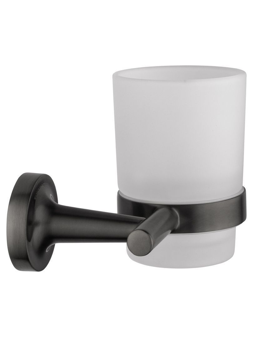 Приобрести стакан для зубных щеток с держателем wonzon & woghand simple, темный графит (ww-6521-bgm)