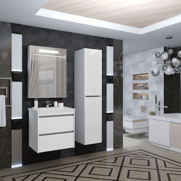 Приобрести opadiris тумба подвесная с раковиной фреш 60 см, белая