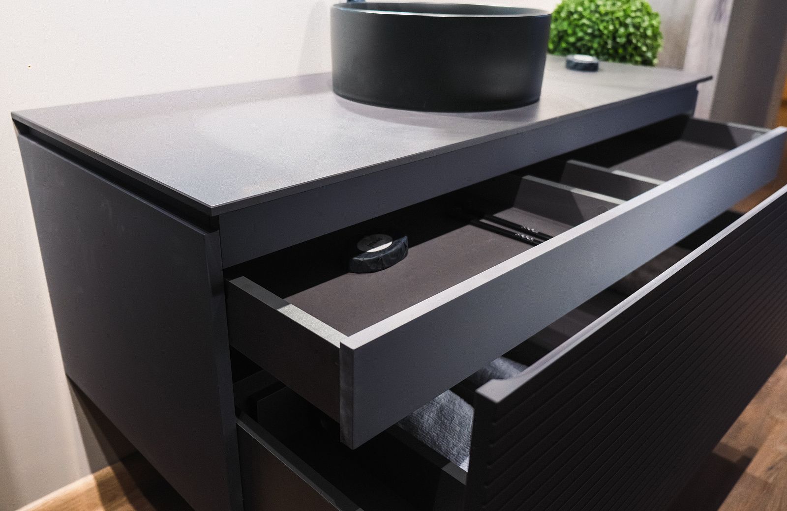 Приобрести jorno тумба подвесная stone 100 см со столешницей, антрацит