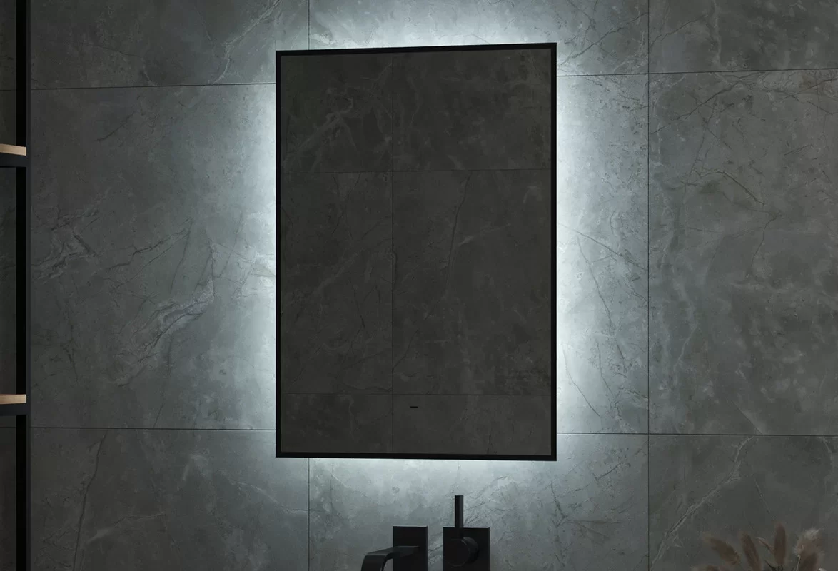 Приобрести continent зеркало с подсветкой amer 60х70 см, черное