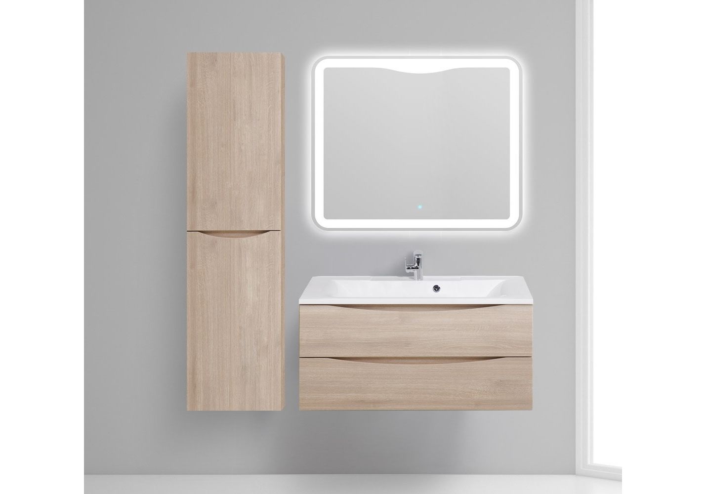 Приобрести пенал подвесной belbagno fly-marino-1500-2a-sc-rg-p-l 40 см, левый, rovere grigio