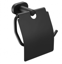 Держатель для туалетной бумаги с крышкой Vieir V5109C черный