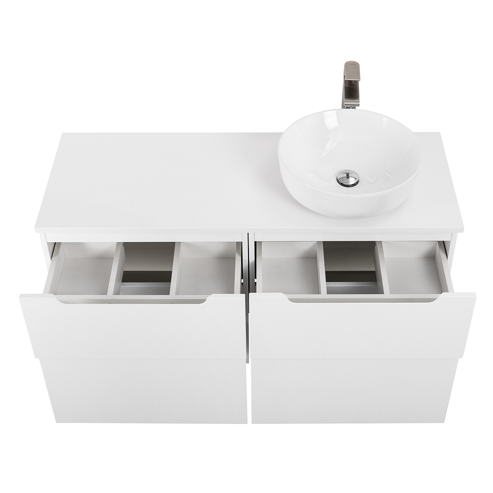 Приобрести belbagno тумба со столешницей etna-h60 120 см, подвесная bianco lucido, раковина справа