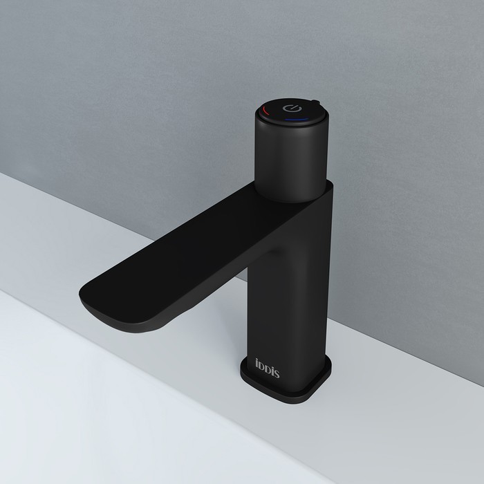 Приобрести iddis смеситель для раковины slide push control 182мм, черный матовый sliblbti01