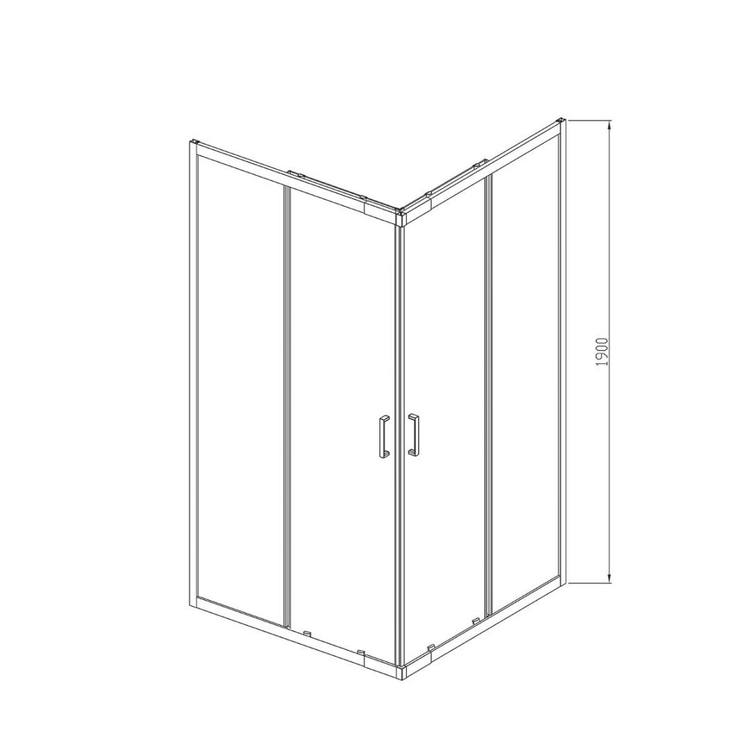 Приобрести vincea душевое ограждение rapid 90х100 см, текстурное, хром vss-3r90/10mt