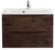 Тумба подвесная с раковиной BelBagno MARINO-750-2C-SO-RW-P 75 см, Rovere Moro