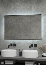 Continent Зеркало с подсветкой Amer 100х70 см, черное