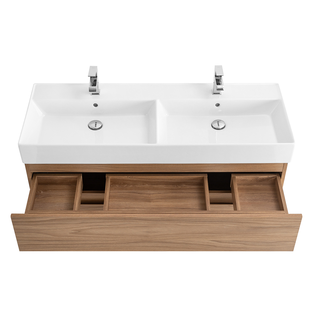 Приобрести cezares тумба подвесная с раковиной molveno 46 120 см noce chiaro, черный molveno 46-120-2c-so-2-nr