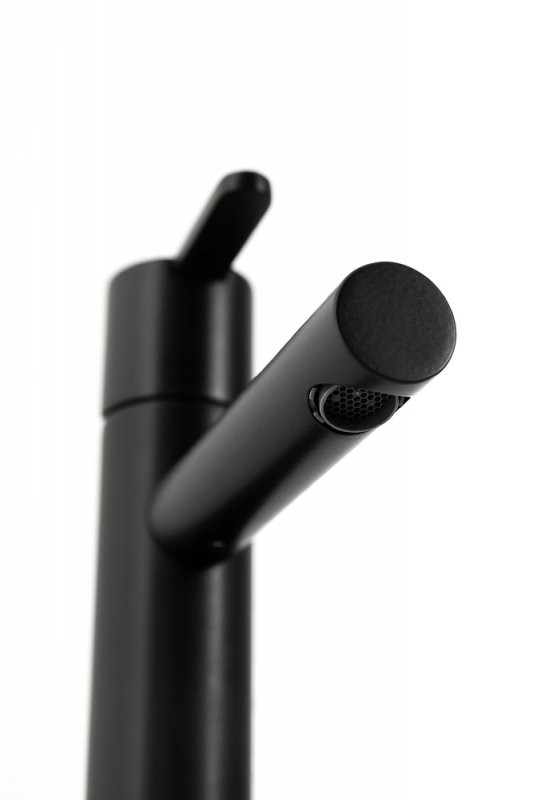 Приобрести cezares смеситель для раковины leaf с донным клапаном, черный матовый leaf-lsm1-nop