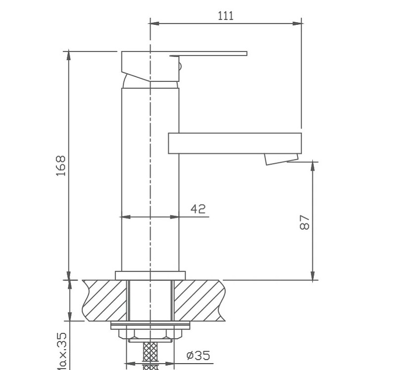 Приобрести haiba смеситель для раковины 168мм, хром hb-1002