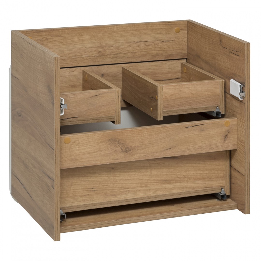 Приобрести aqua de marco тумба подвесная с раковиной skandi 60см, два ящика, дуб золотой крафт 2060craftcsca/h; s-um-mod60/1