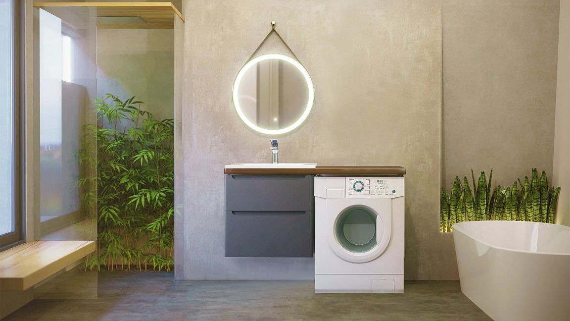 Приобрести jorno тумба подвесная wood 120 см со столешницей темное дерево, аннтацит