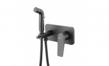 LEMARK Смеситель Bronx с гигиеническим душем, скрытый монтаж, черный LM3720BL