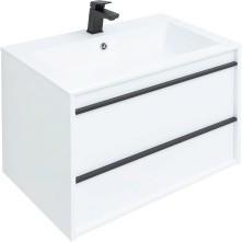 Aquanet Тумба с раковиной Lino 70 см, белая матовая